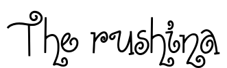 The rushina Font Image