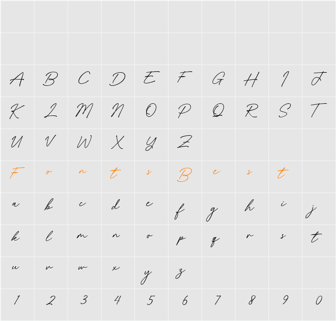 Blackline Character Map