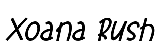 Xoana Rush Font Image