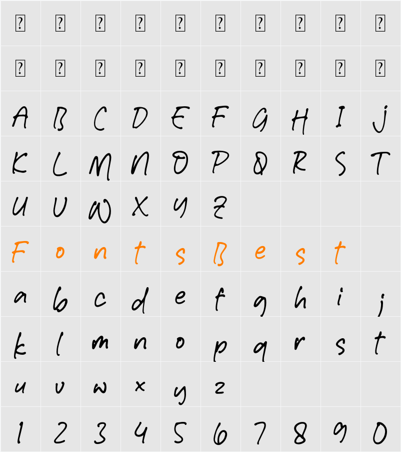 Window Notes Character Map