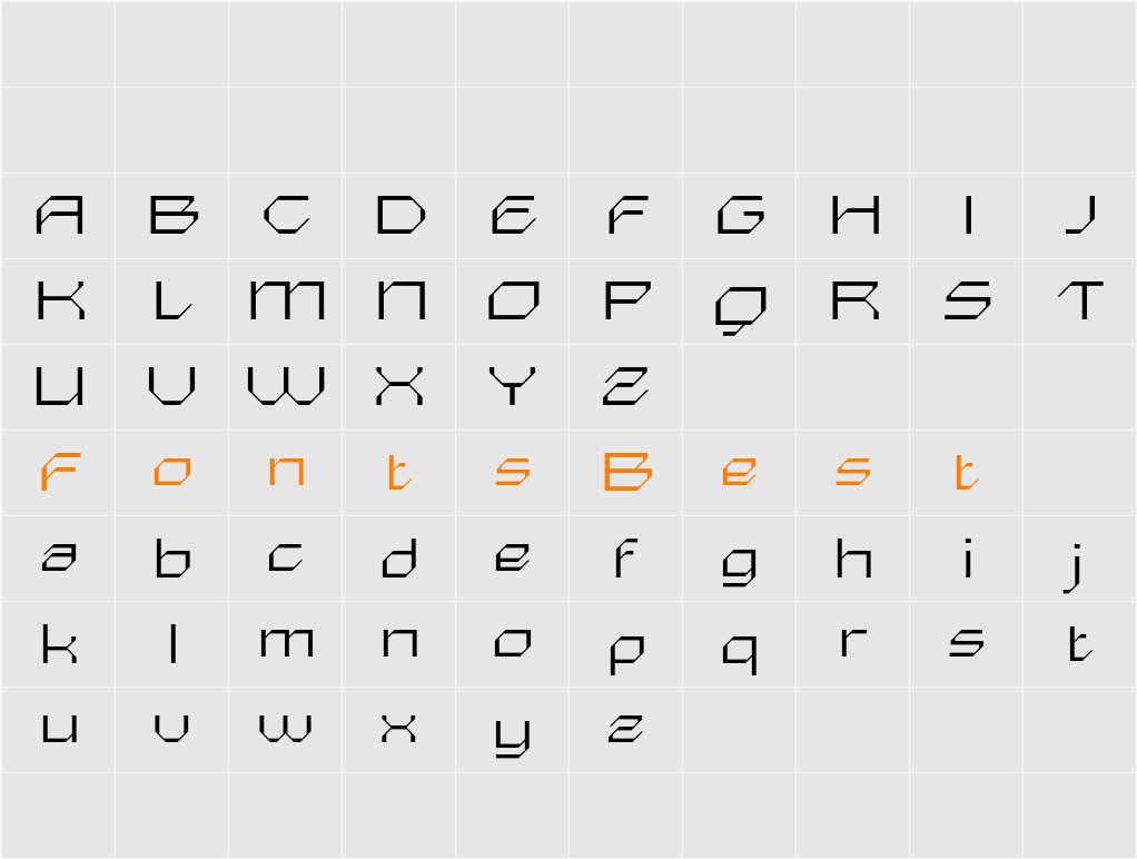 Lexady Demo Character Map