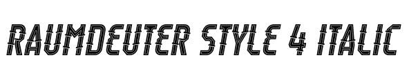 Raumdeuter Style 4 Italic Font Image