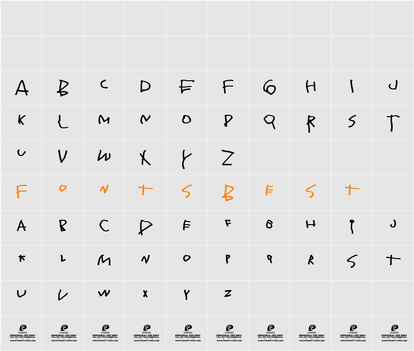Mellow Punk DEMO Character Map