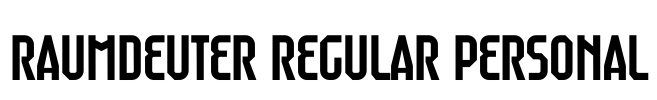 Raumdeuter Regular Personal Font Image