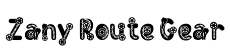 Zany Route Gear Font Image