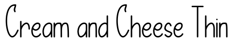 Cream and Cheese Thin Font Image