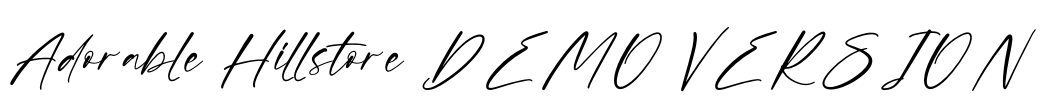 Adorable Hillstore DEMO VERSION Font Image