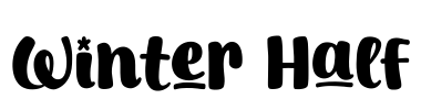 Winter Half Font Image
