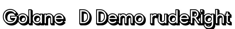 Golane 3D Demo rudeRight Font Image