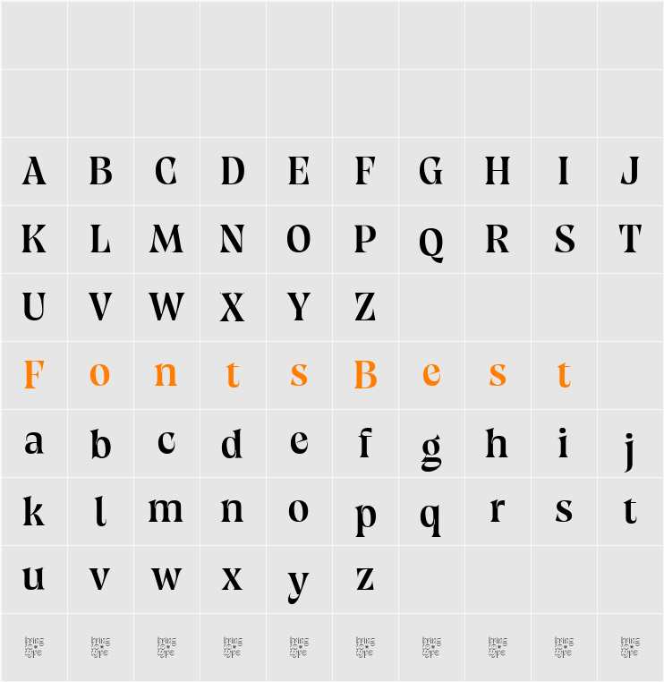 Test 11 Med Character Map