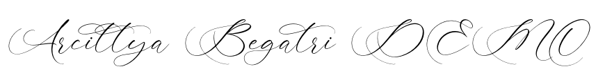Arcittya Begatri DEMO Font Image