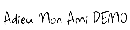 Adieu Mon Ami DEMO Font Image