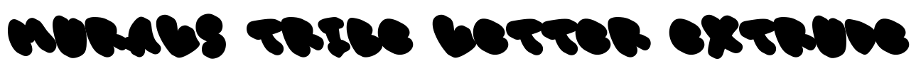 Murals Tribe Letter Extrude Font Image