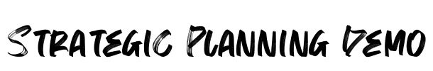 Strategic Planning Demo Font Image