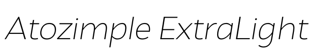 Atozimple ExtraLight Font Image