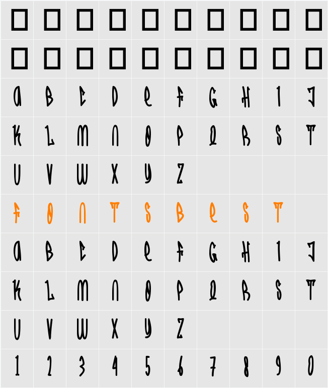 Dazzling Monkey Character Map