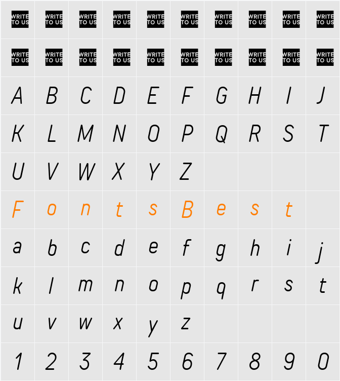TT Rounds Neue Trl Cmd Lt Character Map