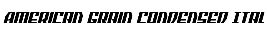 American Grain Condensed Ital Font Image