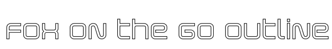 Fox on the Go Outline Font Image