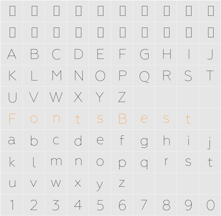 Geoform Character Map