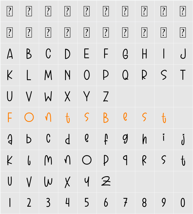 Geronie Character Map