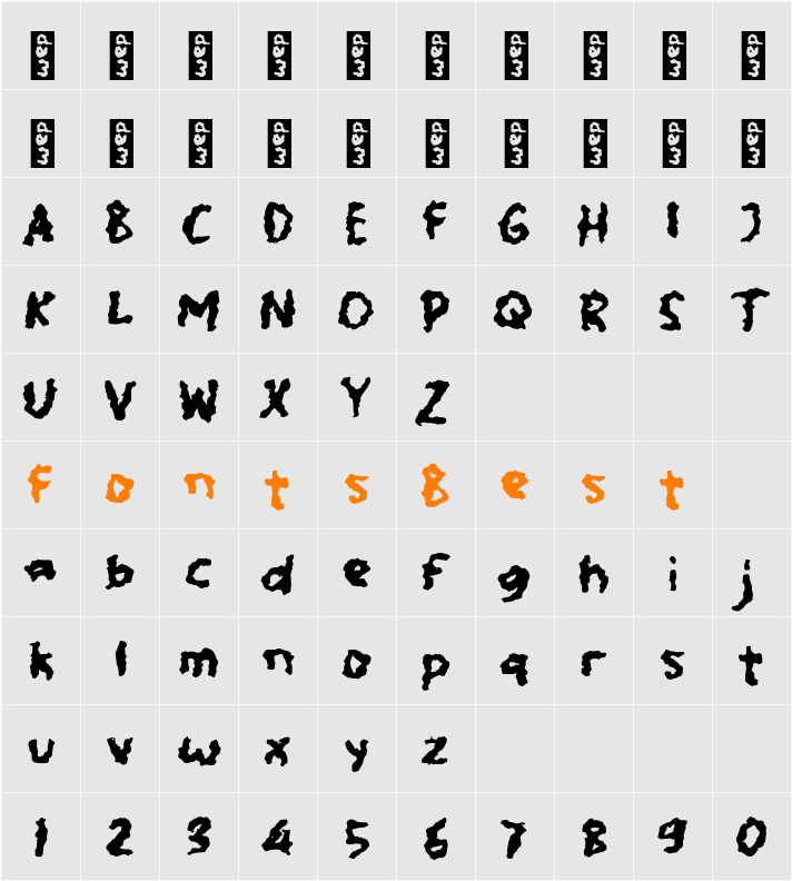 L Logra Character Map