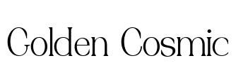 Golden Cosmic Font Image