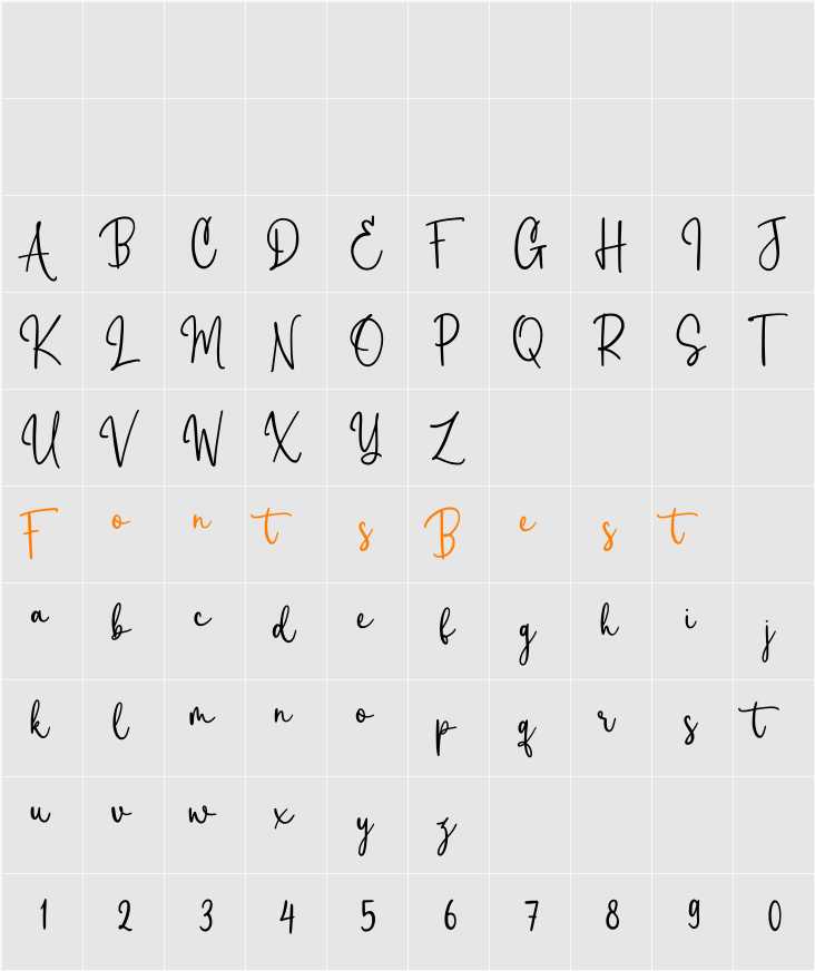Camishta Character Map