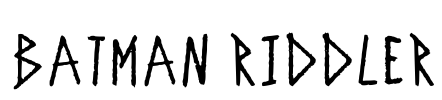 Batman Riddler Font Image