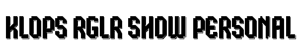 Klops Rglr Shdw Personal Font Image