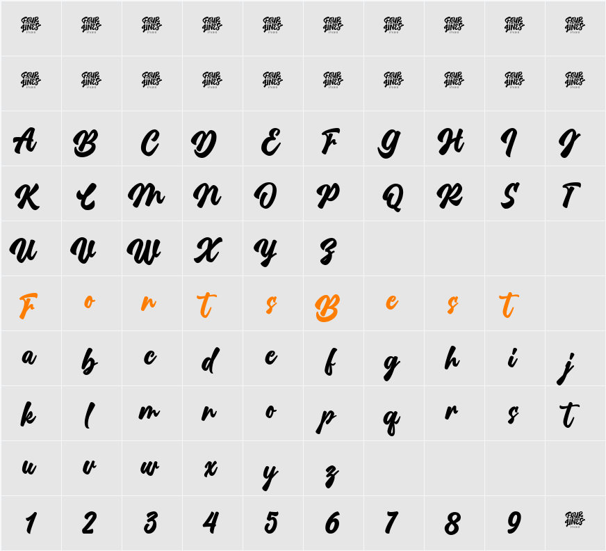 Militta Character Map