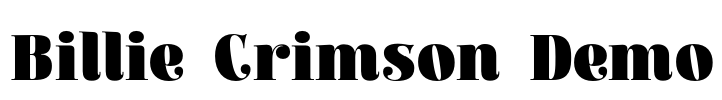 Billie Crimson Demo Font Image