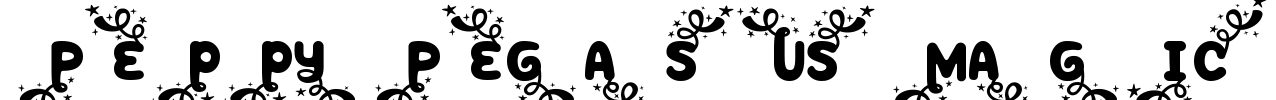 Peppy Pegasus Magic Font Image