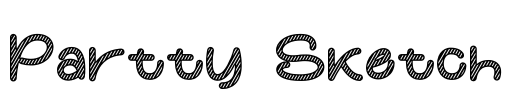 Partty Sketch Font Image