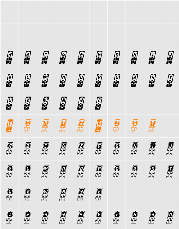 Hola Mota Condensed Italic Character Map