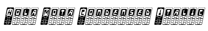 Hola Mota Condensed Italic Font Image