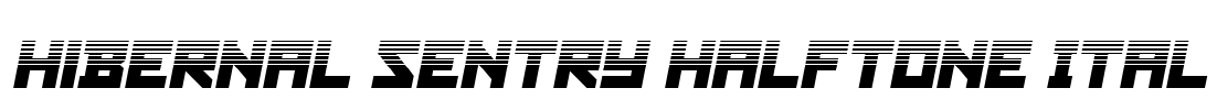 Hibernal Sentry Halftone Ital Font Image
