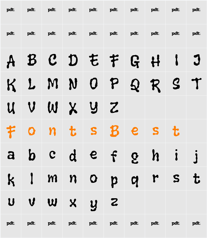 REFON VESICLE personal Thin Character Map