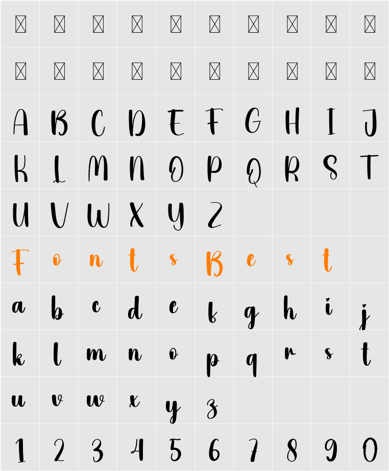 Daylight Character Map