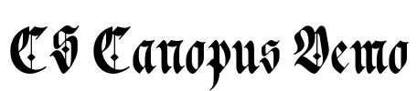 CS Canopus Demo Font Image