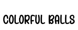 Colorful Balls Font Image