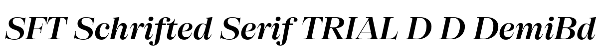SFT Schrifted Serif TRIAL D D DemiBd Font Image