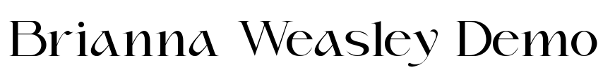 Brianna Weasley Demo Font Image