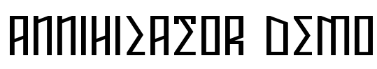 ANNIHILATOR Demo Font Image