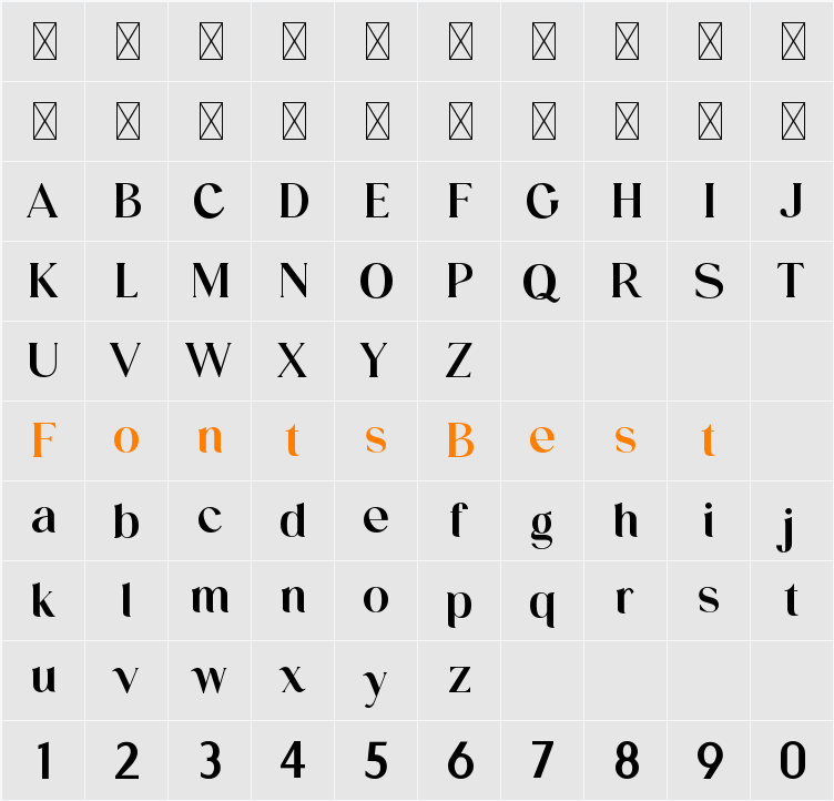 VoiganteDisplay Character Map