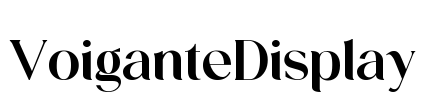 VoiganteDisplay Font Image