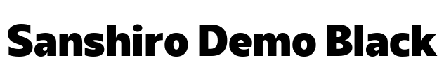 Sanshiro Demo Black Font Image