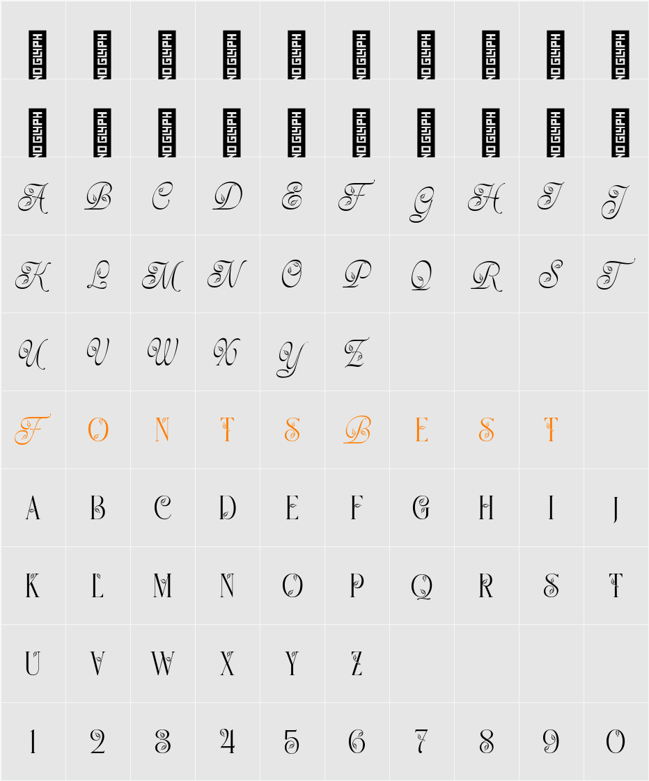 Gamory Character Map