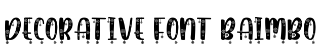 Decorative Font Baimbo Font Image