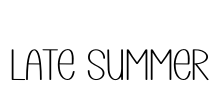 Late Summer Font Image